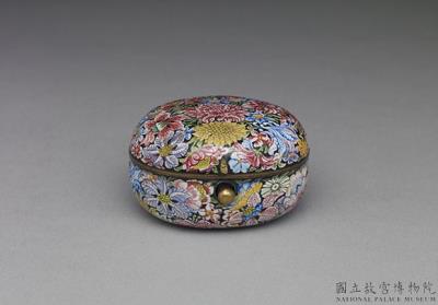 图片[2]-Oval painted enamel box with floral decoration, Yongzheng reign (1723-1735), Qing dynasty-China Archive